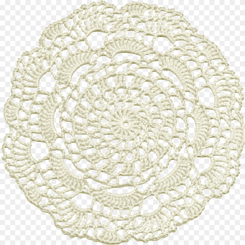 White Flowers Lace Watercolor Transparent Illustration Doily, Home Decor, Rug Free Png Download