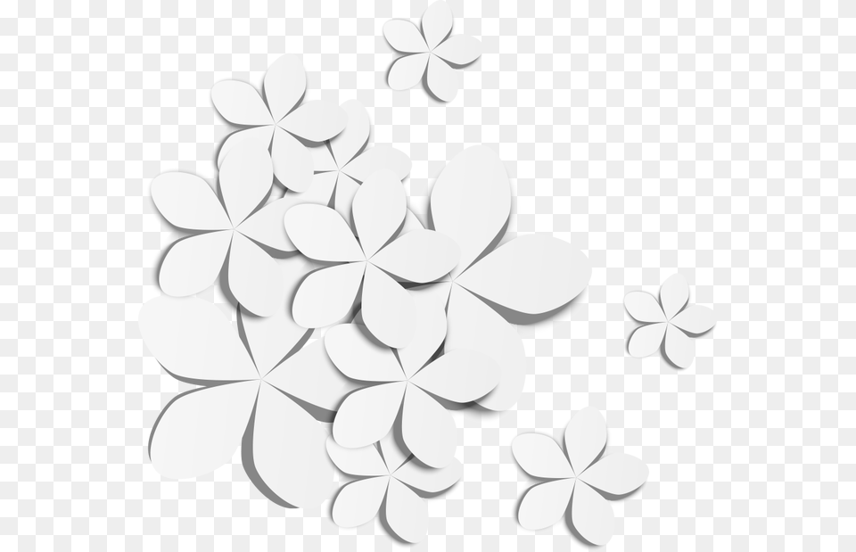 White Flowers Transprent Symmetry Flower Vector White, Chandelier, Lamp, Art, Floral Design Free Transparent Png