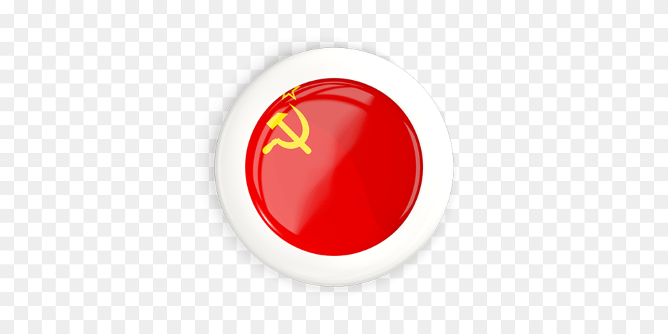 White Framed Round Button Illustration Of Flag Of Soviet Union, Food, Ketchup Png Image