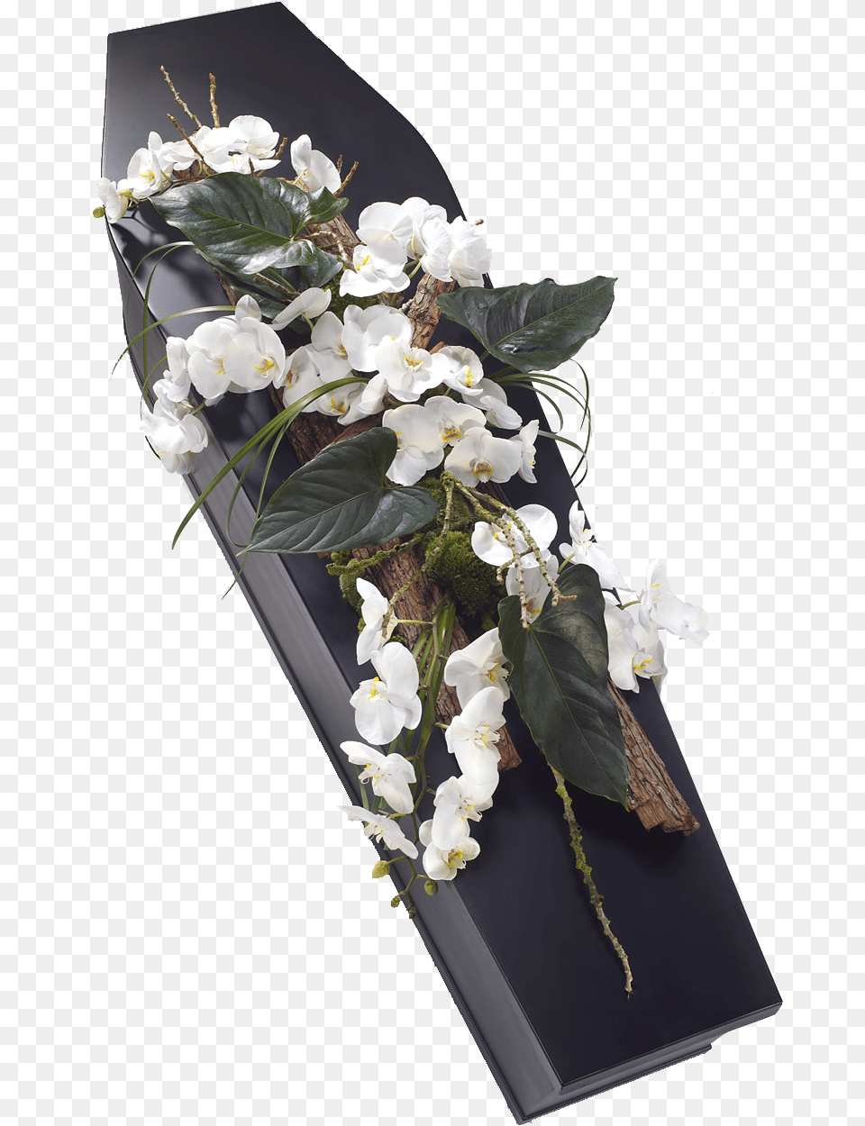 White Funeral Casket Flowers White Orchid Casket Spray, Flower, Flower Arrangement, Flower Bouquet, Plant Png Image