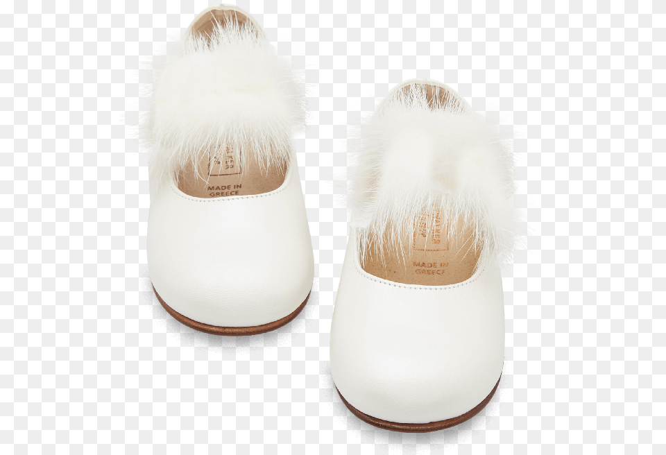 White Furry Ballet Flats Boot, Clothing, Footwear, Shoe, Adult Png Image