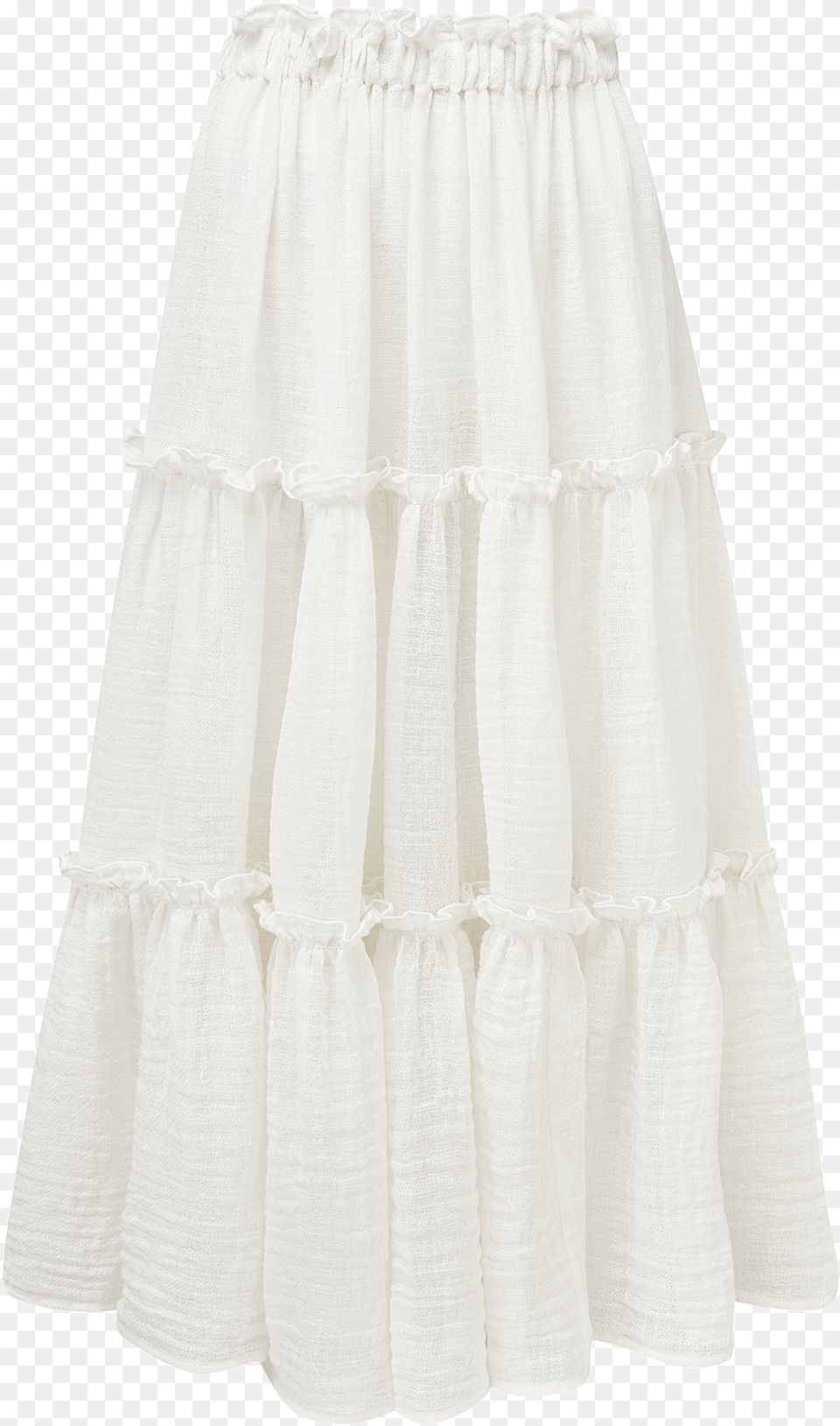 White Gauze Ruffle Long Skirt, Clothing, Home Decor, Linen, Miniskirt Free Transparent Png
