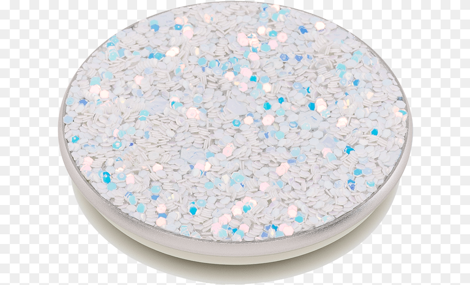 White Glitter Popsocket, Plate Free Transparent Png
