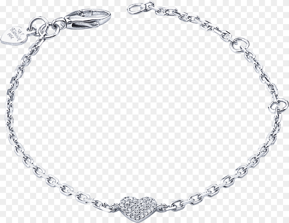 White Gold Adjustable Diamond Heart Bracelet 5 Bracelet, Accessories, Jewelry, Necklace Free Png