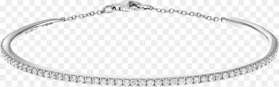 White Gold Bangle With Chain, Accessories, Bracelet, Jewelry, Diamond Free Png Download