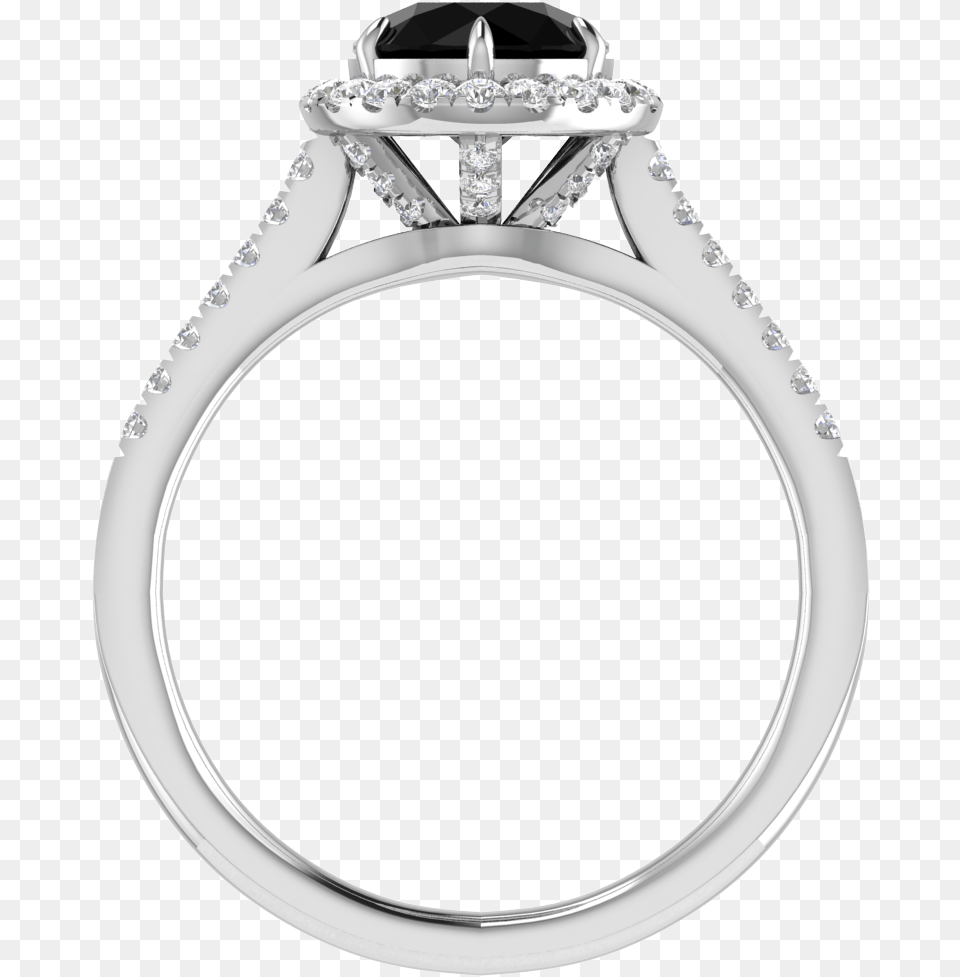 White Gold Black Diamond Ring With 150ct Of Diamonds Engagement Ring, Accessories, Jewelry, Silver, Platinum Free Png Download