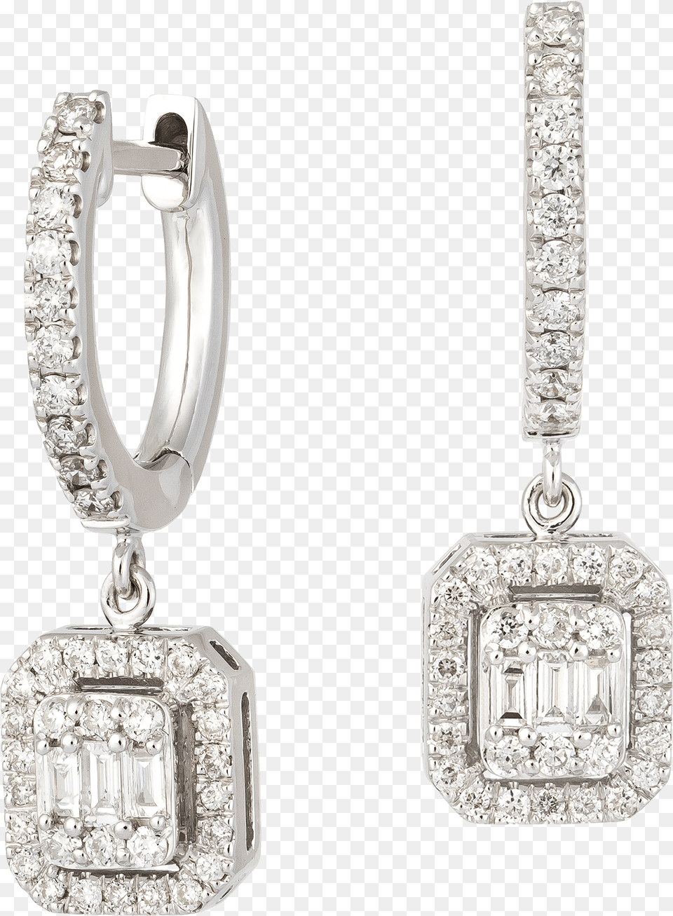 White Gold Diamond Earrings U2060u2014 Ae2465 Solid, Accessories, Earring, Gemstone, Jewelry Free Png Download