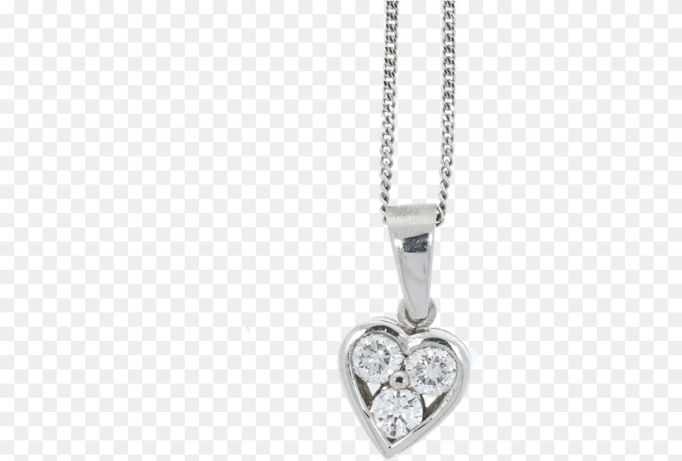 White Gold Diamond Heart Shaped Pendant Amp Chain Locket, Accessories, Gemstone, Jewelry, Necklace Free Transparent Png