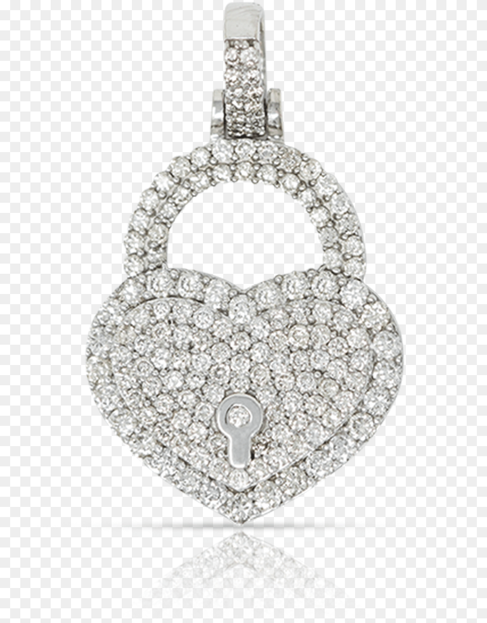 White Gold Diamond Ladies Heart Lock Pendant Locket, Accessories, Gemstone, Jewelry, Earring Free Transparent Png