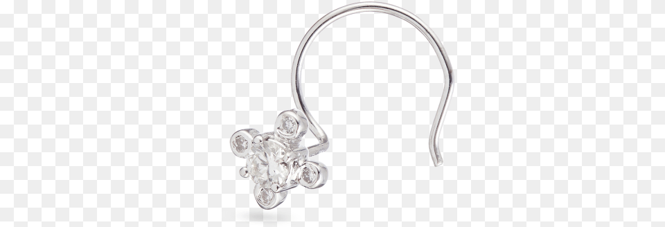 White Gold Diamond Nose Pin, Accessories, Earring, Jewelry Free Transparent Png