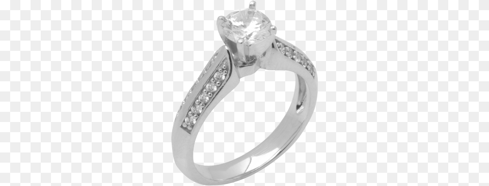 White Gold Diamond Ring D2035 Engagement Ring, Accessories, Jewelry, Silver, Gemstone Png Image