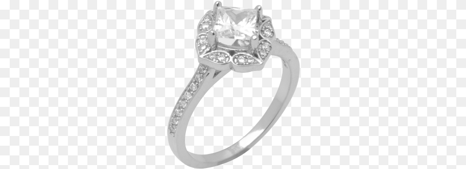 White Gold Diamond Ring D2144 Pre Engagement Ring, Accessories, Jewelry, Silver, Gemstone Free Transparent Png