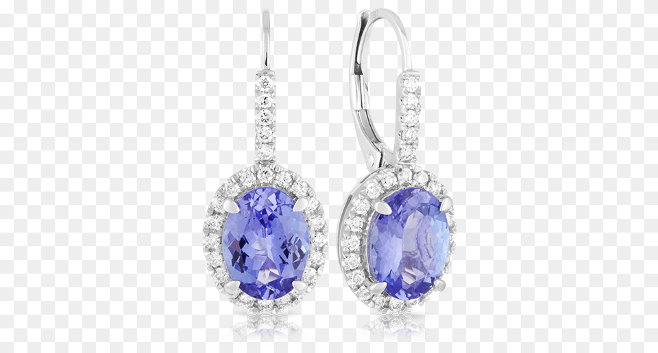 White Gold Oval Tanzanite Earring Earrings, Accessories, Gemstone, Jewelry, Crystal Png Image