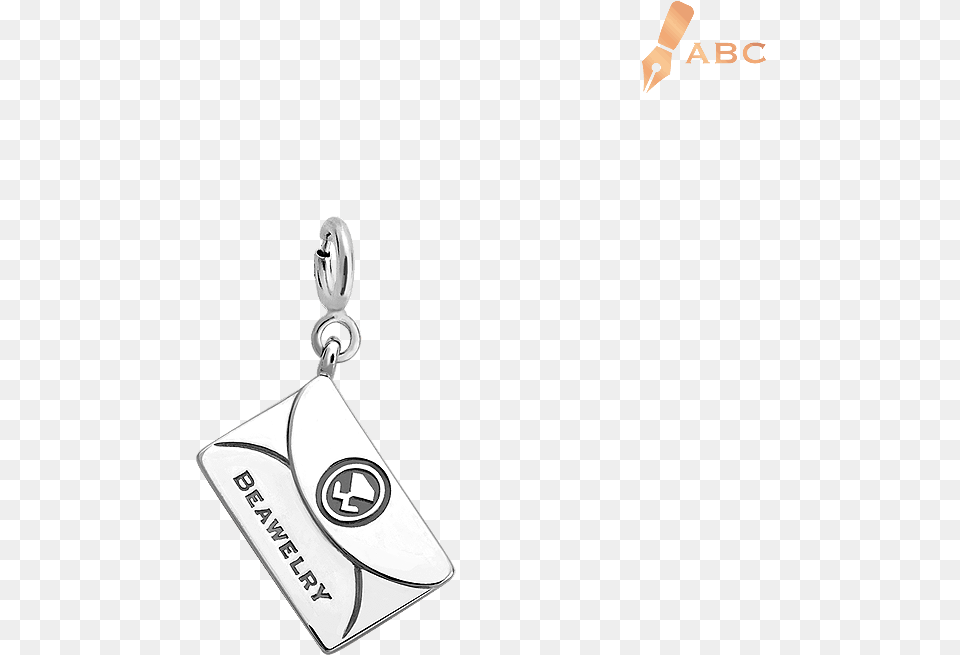 White Gold Personalise Envelope Charm Locket, Accessories, Earring, Jewelry, Pendant Free Png Download