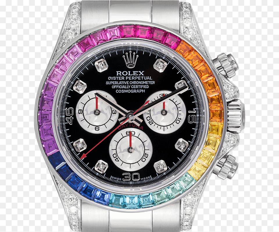 White Gold Rainbow Daytona, Arm, Body Part, Person, Wristwatch Free Png