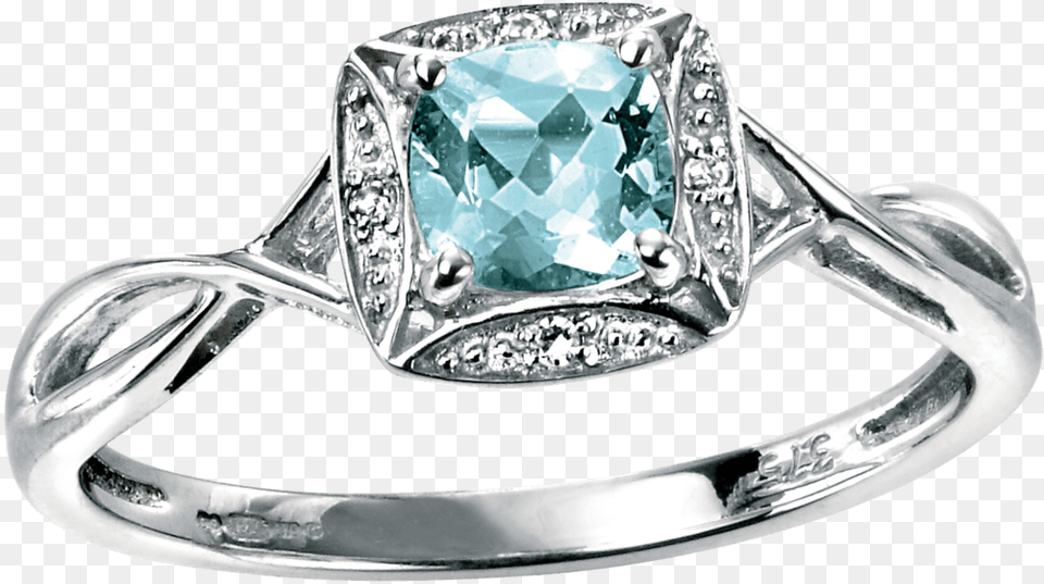 White Gold Ring With Aquamarine And Diamond Aquamarine Engagement Ring Uk, Accessories, Gemstone, Jewelry, Silver Png Image