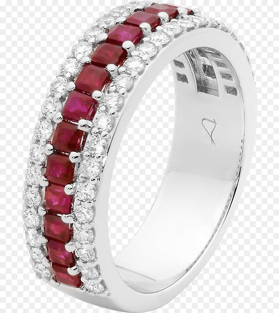 White Gold Ruby Amp Diamond Ring Engagement Ring, Accessories, Jewelry, Silver, Gemstone Free Png Download