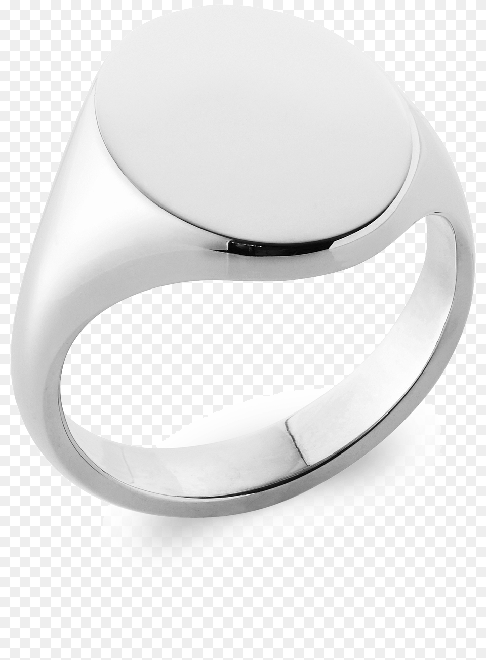 White Gold Signet Ring Oxford Oval Ring, Accessories, Jewelry, Platinum, Silver Free Png Download