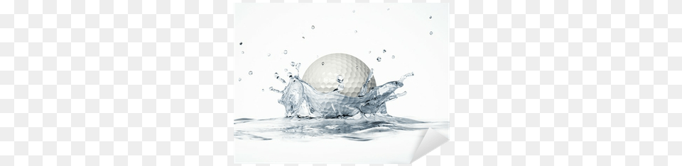 White Golf Ball Splashing Into Water Golf Ball, Golf Ball, Sport Png Image