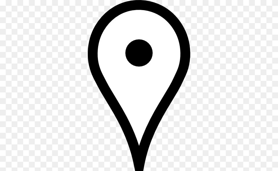 White Google Map Pin Clip Arts For Web, Stencil Free Png