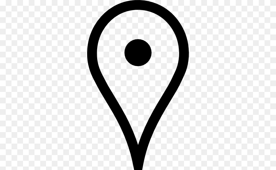 White Google Maps Pin, Stencil Png