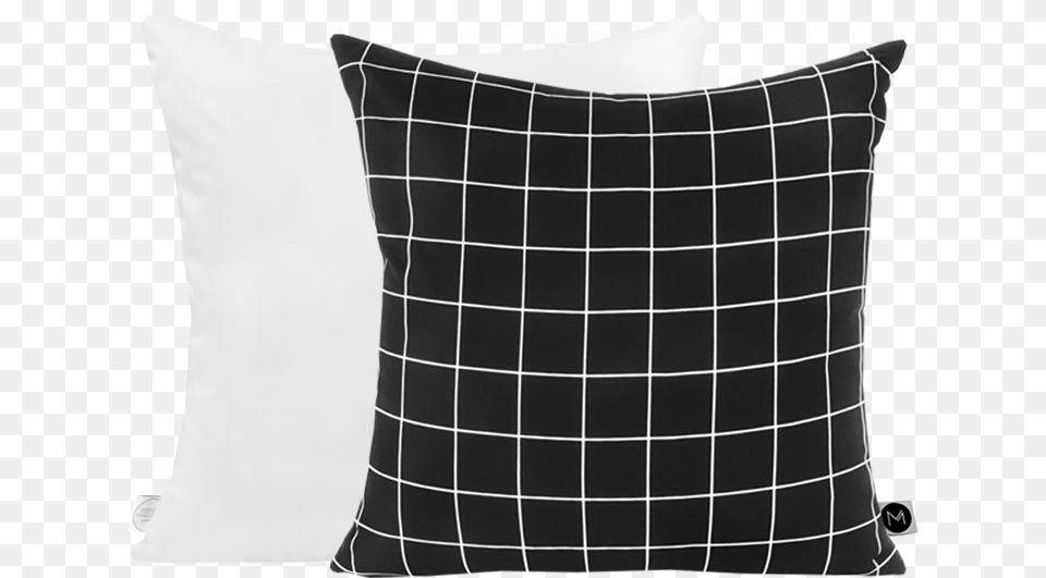 White Grid Black Cushiondata Rimg Lazydata, Cushion, Home Decor, Pillow, Clothing Free Png Download