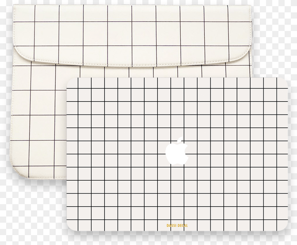 White Grid Skin Sleeve Bundle Set Calligraphy, Computer, Electronics, Laptop, Pc Png Image
