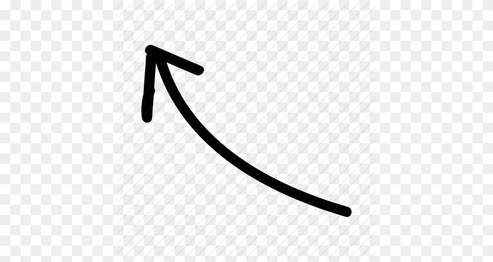 White Hand Drawn Arrow, Text Free Png
