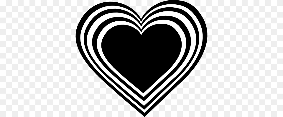 White Heart Black Background Black N White Heart Clipart White And Black Heart, Stencil, Disk Png