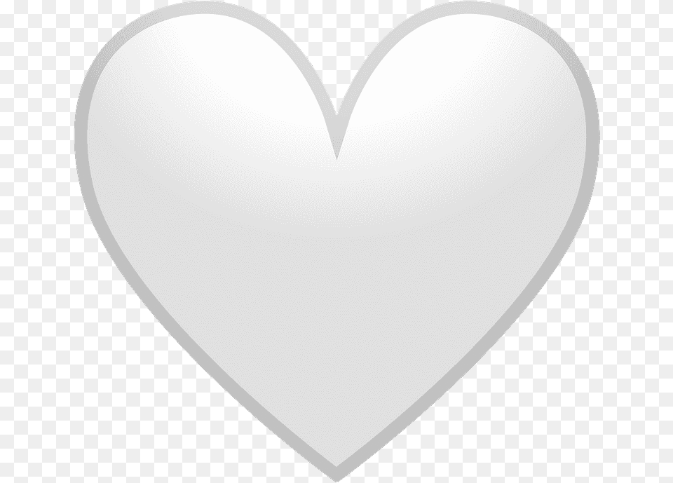 White Heart Emoji Clipart Transparent Heart Free Png Download