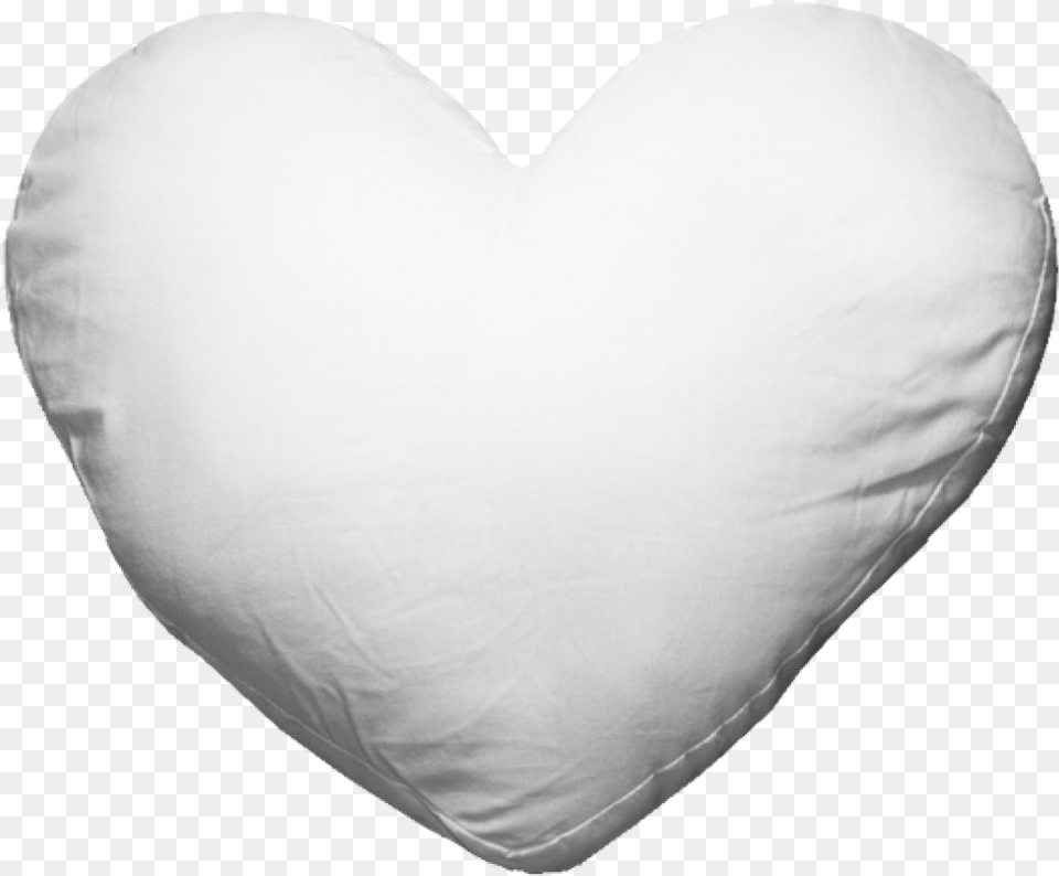 White Heart Pillow, Cushion, Home Decor, Person Free Png Download