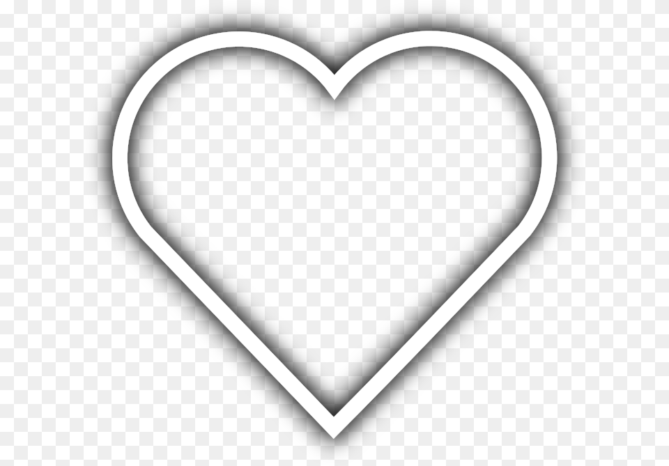 White Heart Shape Graphic Stock Heart Outline, Stencil Free Png