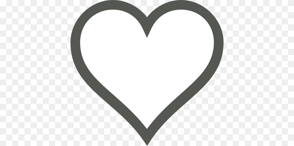 White Heart With Thick Brown Border Vector Clip Art Public Free Transparent Png