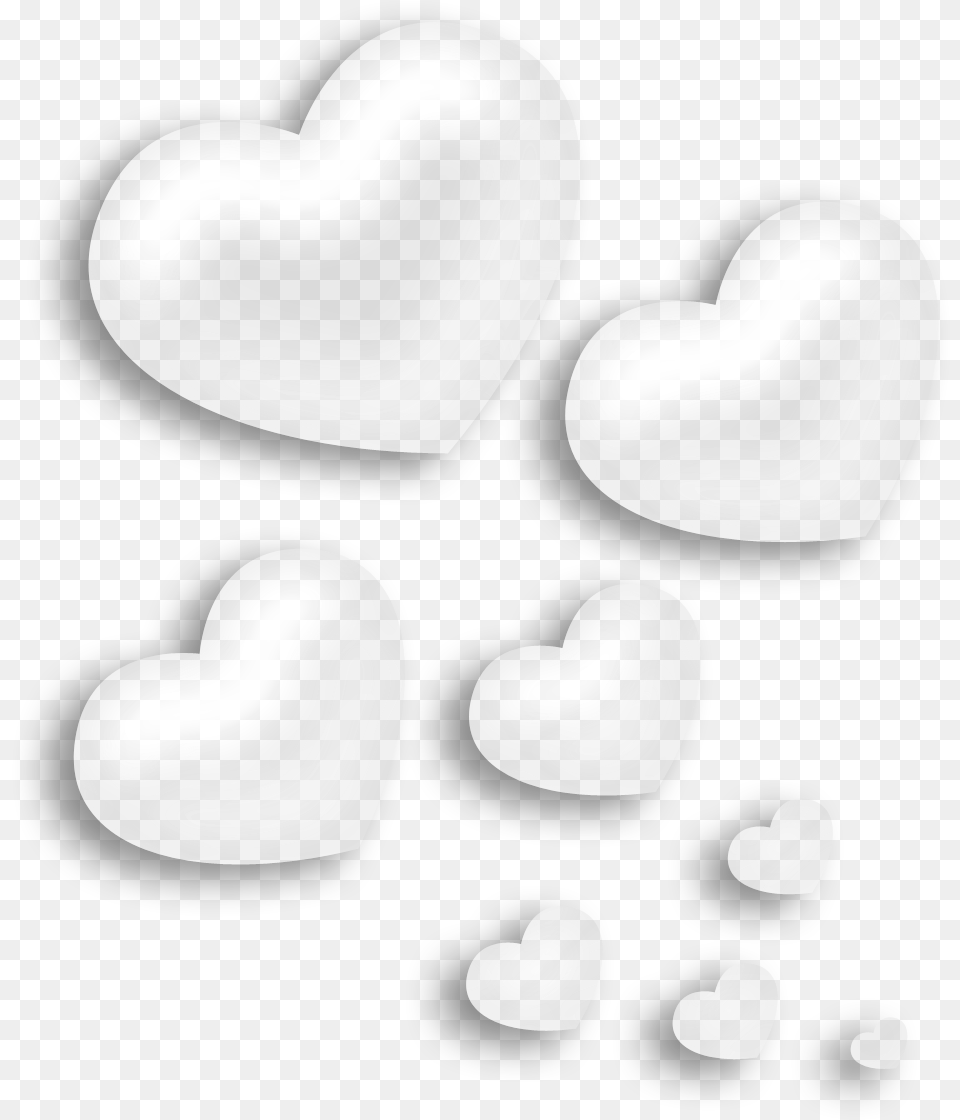 White Hearts, Heart, Text Png Image