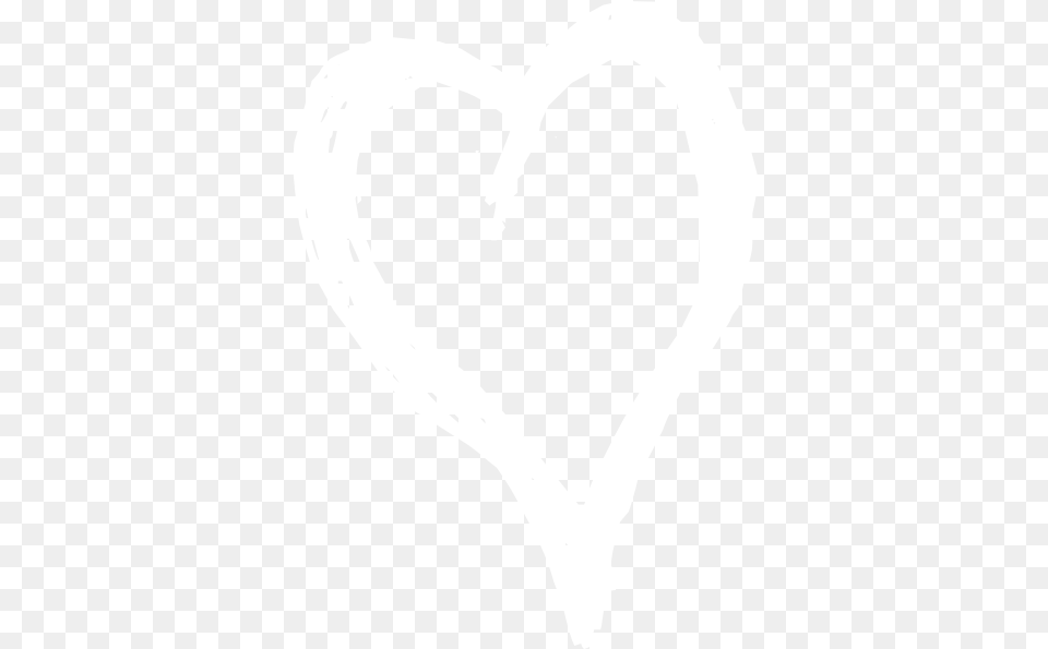 White Hearts Transparent For White Outline Of Heart, Stencil Free Png Download
