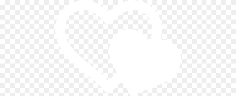 White Hearts White Heart Icon, Stencil Free Png Download