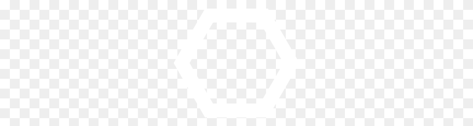 White Hexagon Outline Icon, Cutlery Png