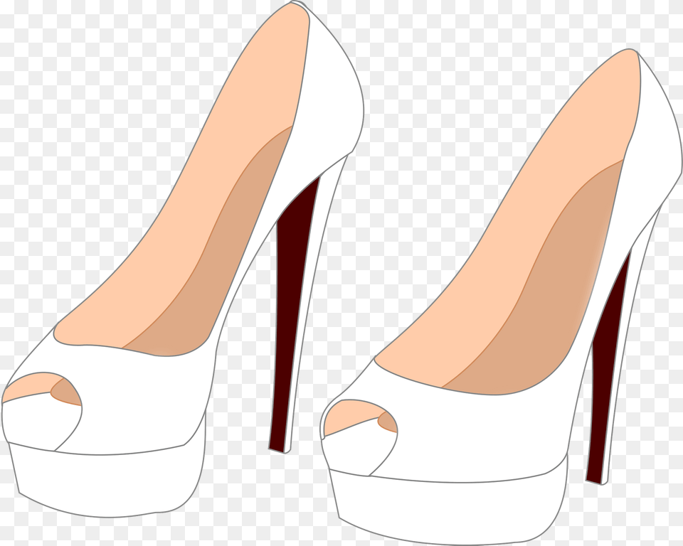 White High Heeled Shoes Clipart, Clothing, Footwear, High Heel, Shoe Free Png Download