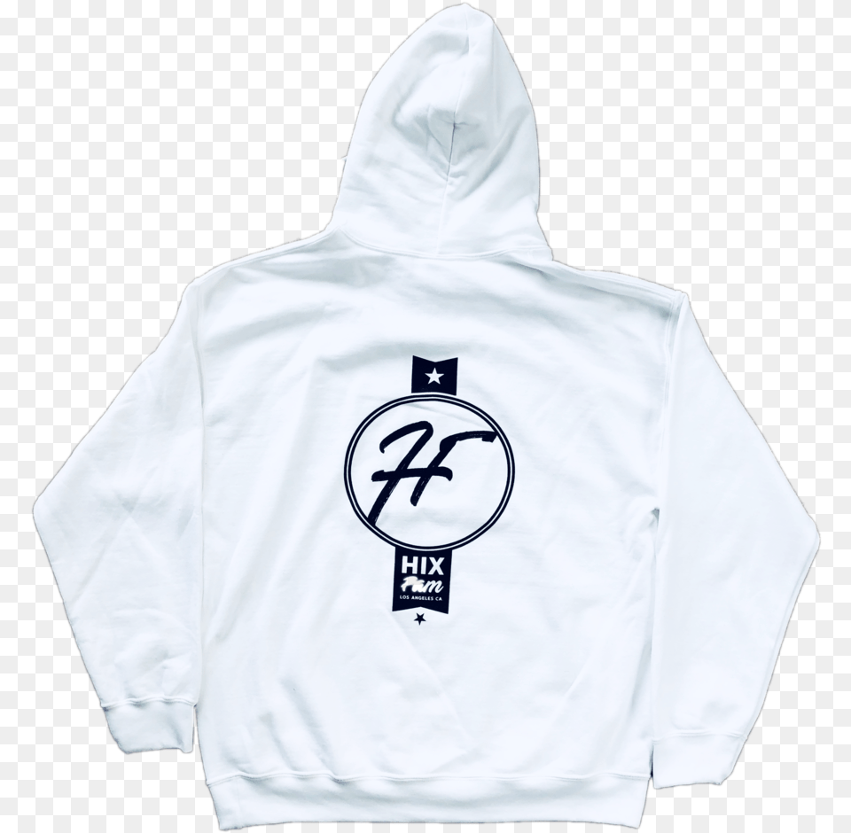 White Hoodie Back, Clothing, Hood, Knitwear, Sweater Png