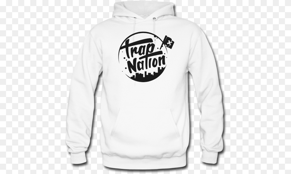 White Hoodie Trap Nation, Clothing, Knitwear, Sweater, Sweatshirt Free Png Download