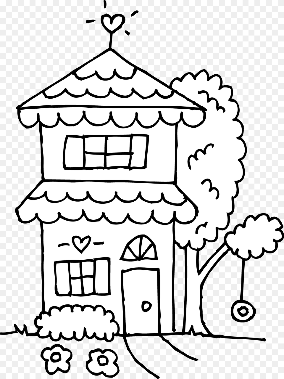White House Cartoon Cute Clipart House, Stencil, Person, Food, Sweets Free Png