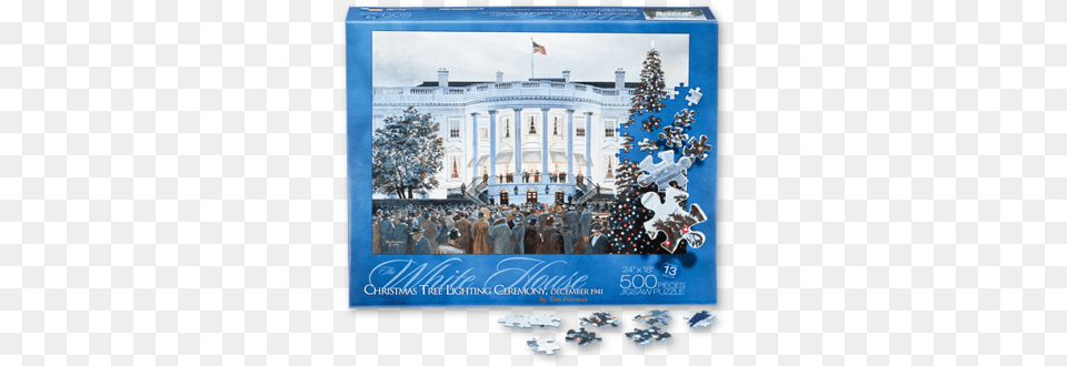 White House Christmas Tree Lighting 1941 Puzzle White House Puzzle, Person, Festival, Christmas Decorations, Christmas Tree Free Png Download