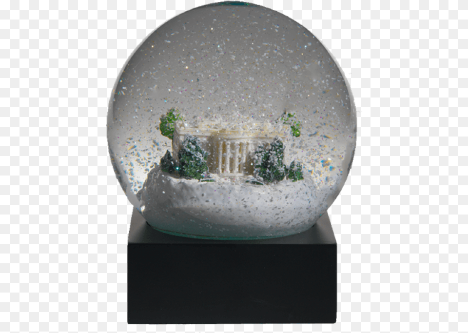White House Snow Globe, Sphere, Plate, Crystal, Water Png Image