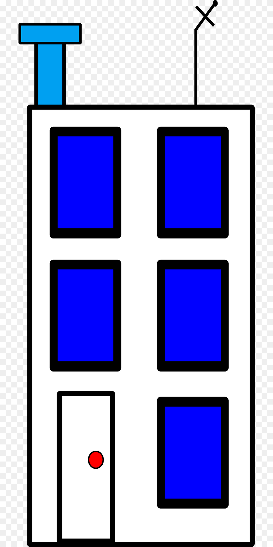 White House With Blue Windows Clipart, Light, Traffic Light Free Transparent Png