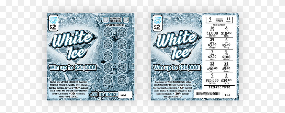 White Ice Lottery Ticket, Advertisement, Text, Poster, Paper Free Transparent Png