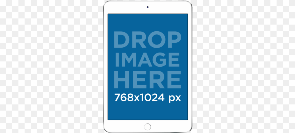 White Ipad Mini In Frontal View Over A Background Sign, Electronics, Mobile Phone, Phone, Bus Stop Free Png Download