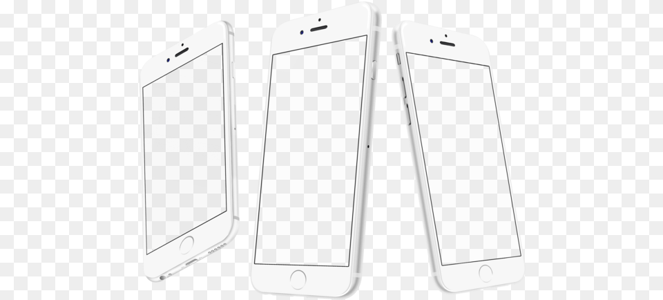 White Iphones Floating In Angled Position Over A Portable Network Graphics, Electronics, Mobile Phone, Phone, Iphone Png Image