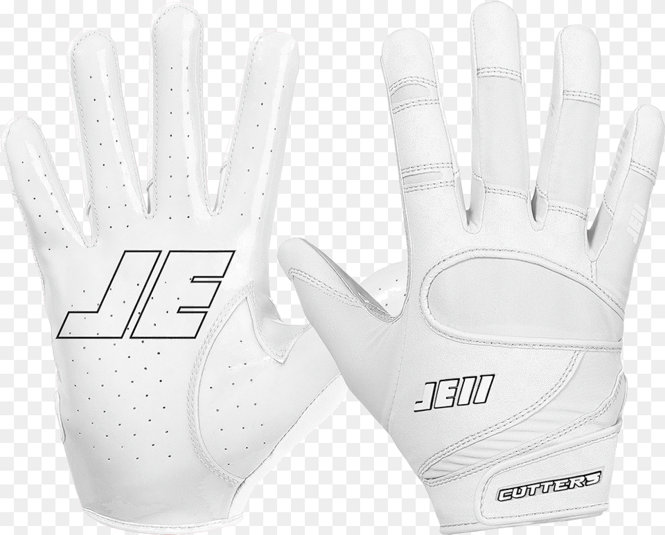 White Je11 Football Gloves, Baseball, Baseball Glove, Clothing, Glove Free Png Download