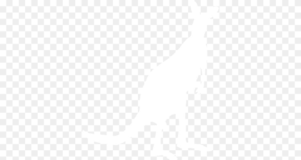 White Kangaroo 2 Icon White Animal Icons Kangaroo, Mammal Free Transparent Png