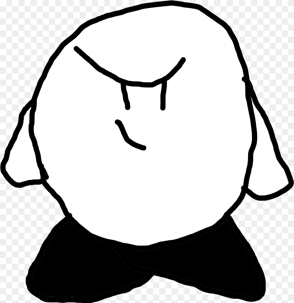 White Kirby Ara Smash Clipart Download, Stencil, Person, People, Bag Png